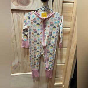 NWT Emerson & Friends Bamboo Egg Hunt Easter Zippy 6-12 Months Girl